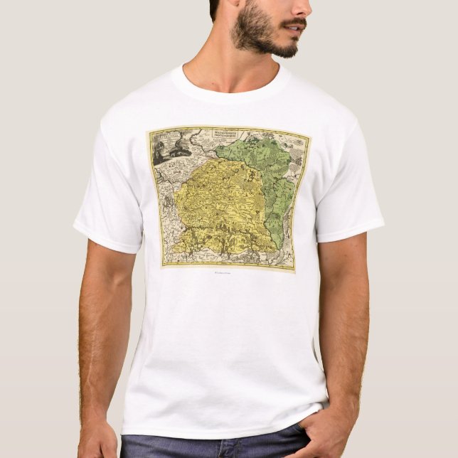 LithuaniaPanoramic MapLithuania Tee Shirt (Framsida)