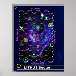 Lithus Sector Karta Poster