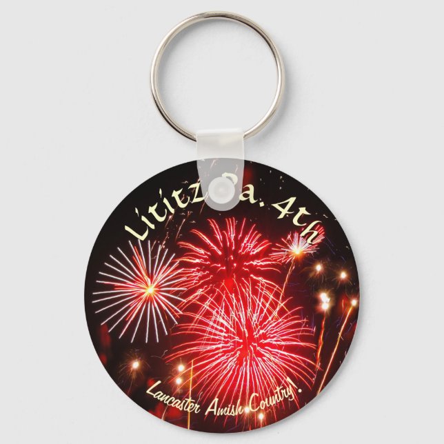 Lititz 4:e juli-nyckelkedjan nyckelring (Framsida)