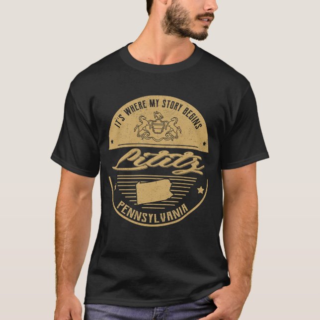 Lititz Pennsylvania Det är där min historia börjar T Shirt (Framsida)