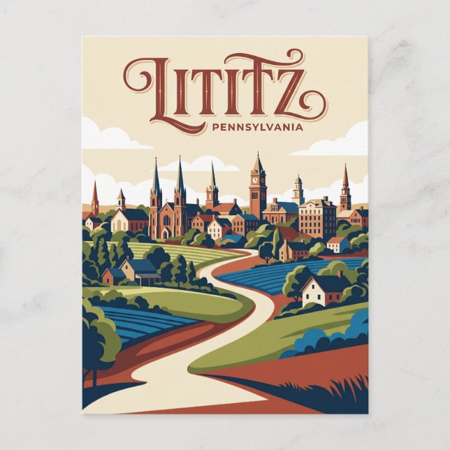 Lititz USA Vykort (Framsida)