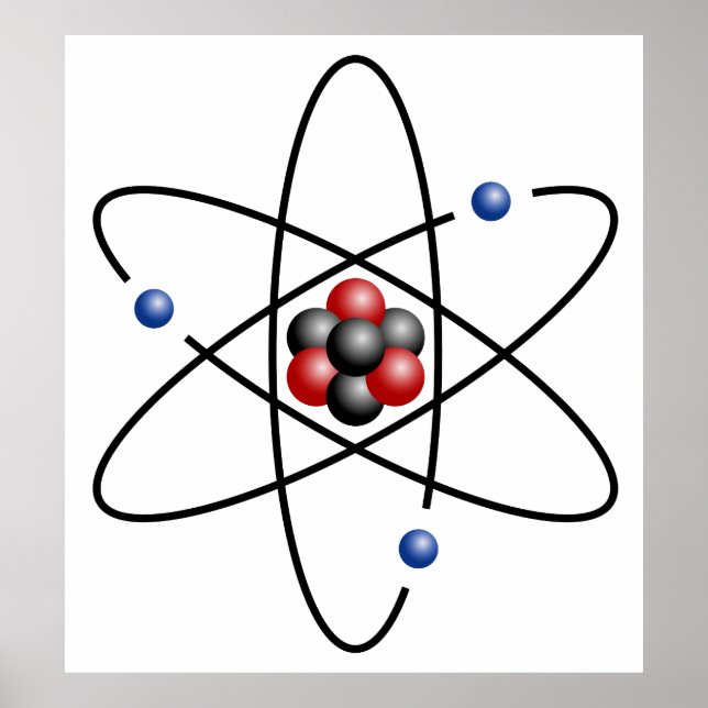Litium Atom Chemical Inslag Li Atomic Number 3 Poster (Framsidan)