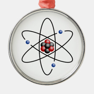 Litium Atom Kemiskt Element Li Atomnummer 3 Julgransprydnad Metall