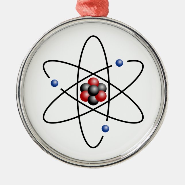 Litium Atom Kemiskt Element Li Atomnummer 3 Julgransprydnad Metall (Framsidan)