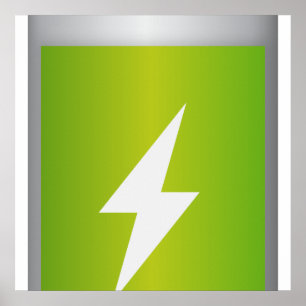 litiumjonbatteris-ikon poster