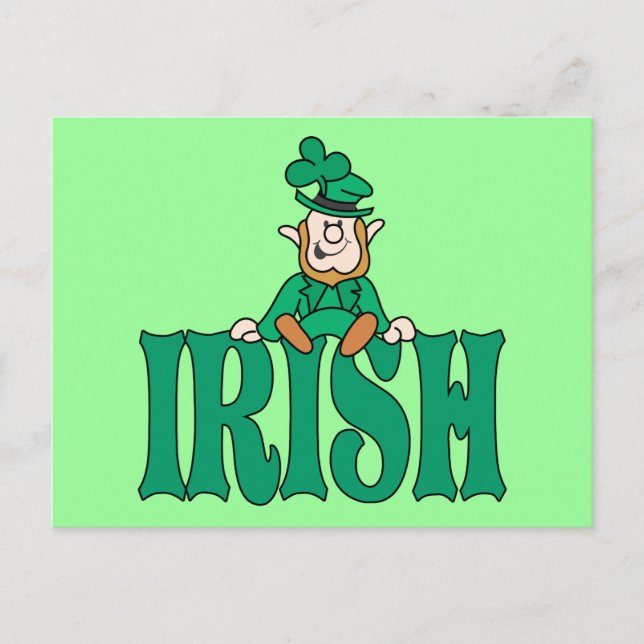 Litle Irish Leprechaun Vykort (Framsida)