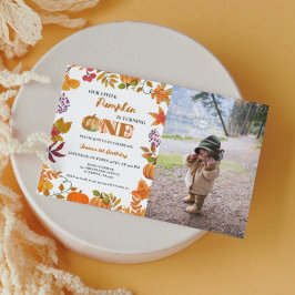 Litlle Pumpkin vänder på en flicka första födelsed Inbjudningar