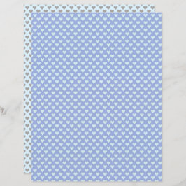 Litna hjärtan Pastel Blue Grått Scrapbook Papper
