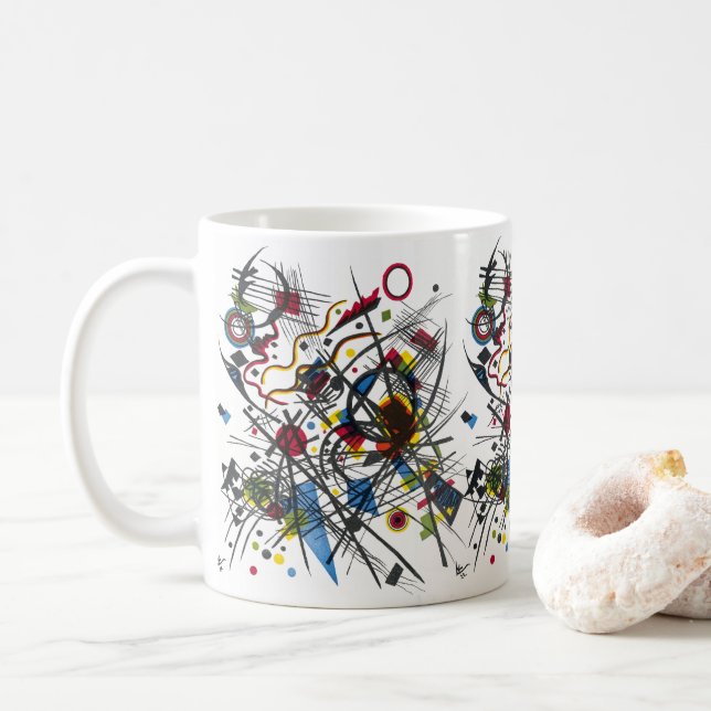 Litografi för Vierte Bauhausmappe av Kandinsky Kaffemugg (Med munk)