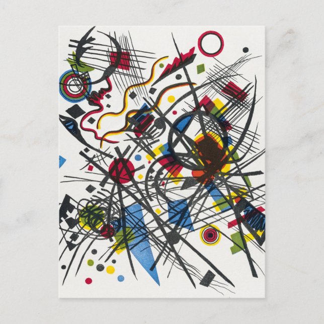 Litografi för Vierte Bauhausmappe av Kandinsky Vykort (Framsida)