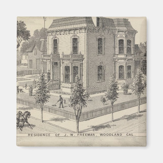 Litografierade residenser för trädbeståndet magnet (Framsidan)