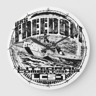 Litoral frakt Freedom Acrylic Wall Clock Stor Klocka