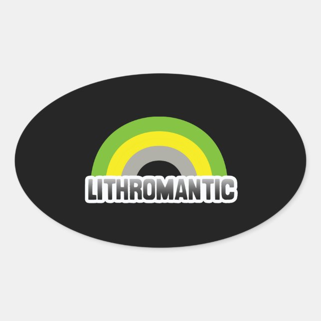 Litromantisk stolthet ovalt klistermärke (Framsida)
