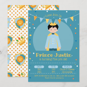 Litte Prince Födelsedagsfest inbjudan