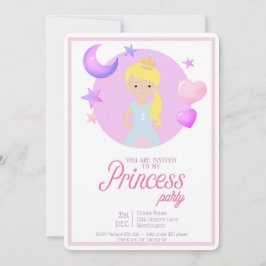 Litte Princess Födelsedagsfest inbjudan