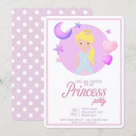 Litte Princess Födelsedagsfest inbjudan