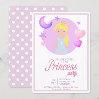 Litte Princess Födelsedagsfest inbjudan