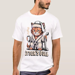 Littens är full Grumpy Cat Robe Humor Kattliv T Shirt