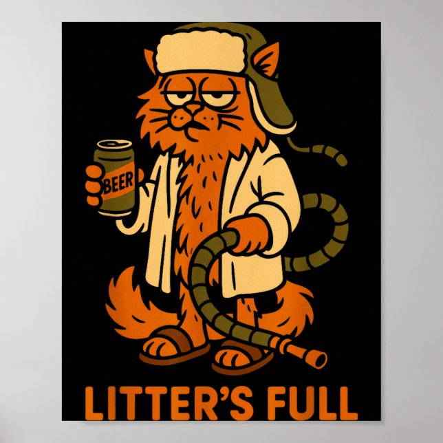 Litter’s Full Funny Cat Lovers Christmas Xmas  Poster (Framsidan)