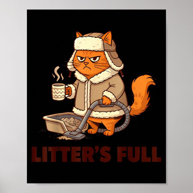 Litter’s Full Funny Cat Lovers Christmas Xmas  Poster (Framsidan)