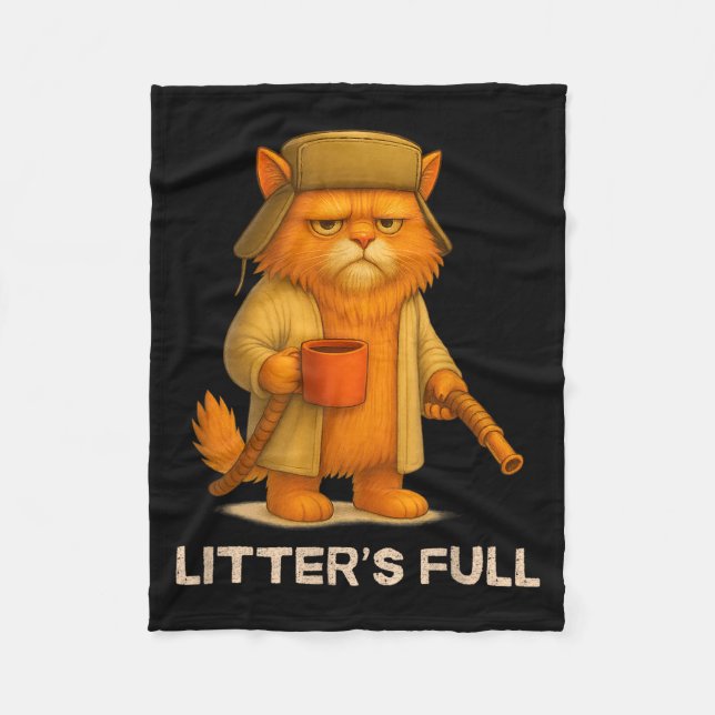Litter’s Full Funny Cat Parody Lovers Christmas Xm Fleecefilt (Framsidan)