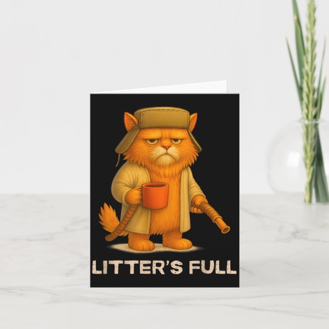 Litter’s Full Funny Cat Parody Lovers Christmas Xm Kort (Framsida)