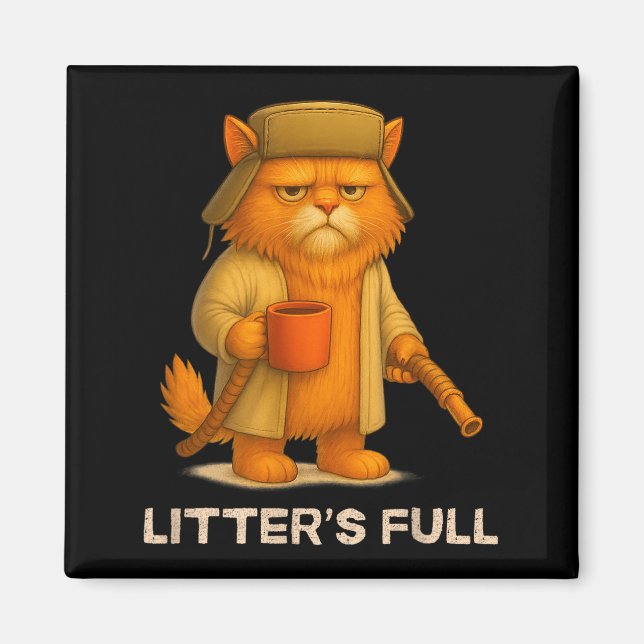 Litter’s Full Funny Cat Parody Lovers Christmas Xm Magnet (Framsidan)