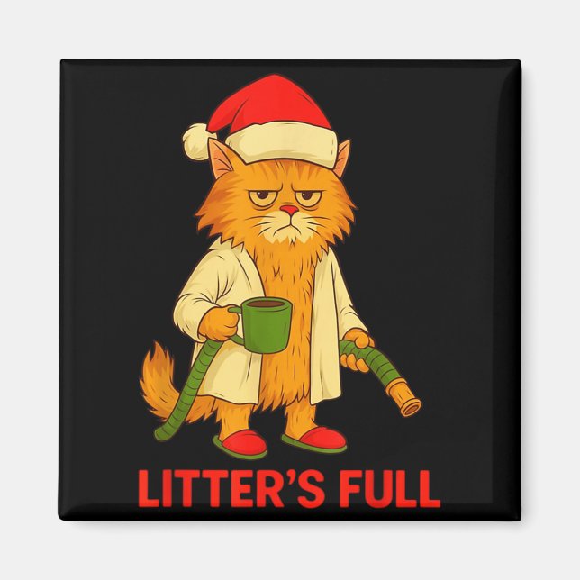 Litter’s Full Katt Parodi Tröja  Magnet (Framsidan)