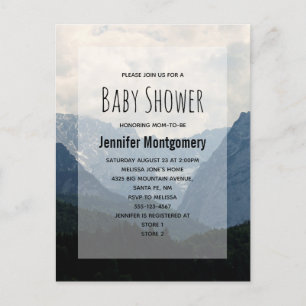Litteralbergarts naturfoto Land Baby Shower Inbjudan Vykort
