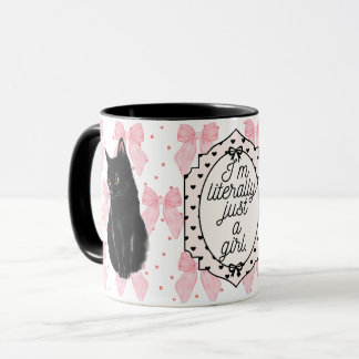 Litteralt bara en Rosa Gires Coquette Cat Girly Mu Mugg