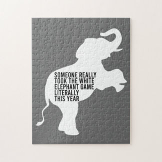 Litteralt värst roligaste vita Elephant-gåva Pussel