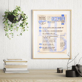 Litterär kalender December-affisch Poster