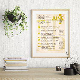 Litterär kalender Juni Affisch