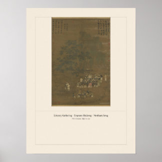 Litterär samling - kejsare Huizong (Song) Poster