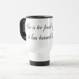 Litterär travel mug: Hon är för förtjust av bo Resemugg