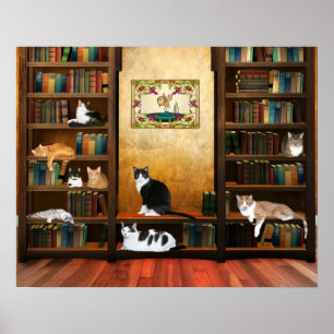 Litterära katter poster