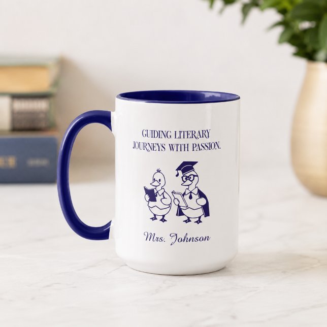 Litterära resor med passionerad design mugg (Skapare uppladdad)