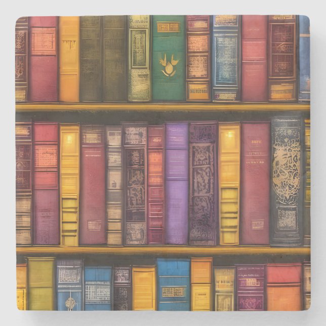 Litterära skatter - klassiskt Bokar Stenunderlägg (Framsidan)