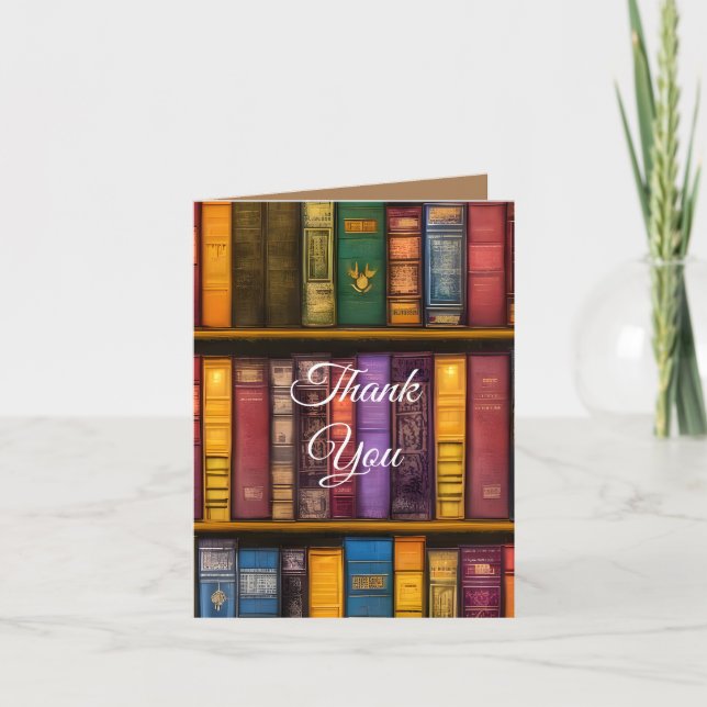 Litterära skatter - klassiskt Bokar Tack Kort (Framsida)