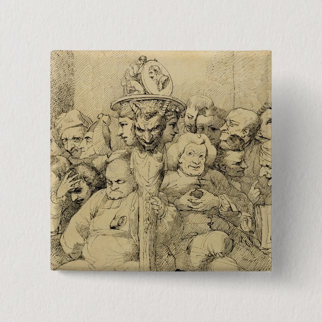 Litterära tecken som är församlade runt om knapp (Framsida)