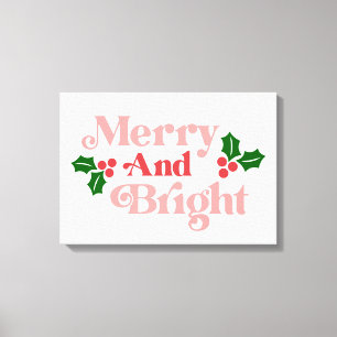 Litteratur för merry och Bright - klassisk Helgdag Canvastryck