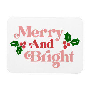 Litteratur för merry och Bright - klassisk Helgdag Magnet