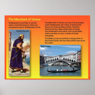 Litteratur, Shakespeare, Venedigs merchant Poster