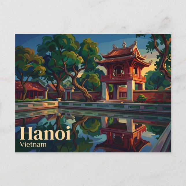 Litteraturens tempel Vietnam Vykort (Framsida)