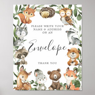 Litteraturskylt för babyskor med Adress Poster