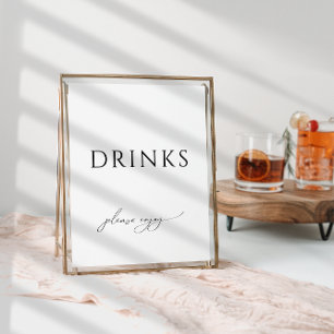 Litteraturskylt för neutrala könshögtalare Drinks Poster