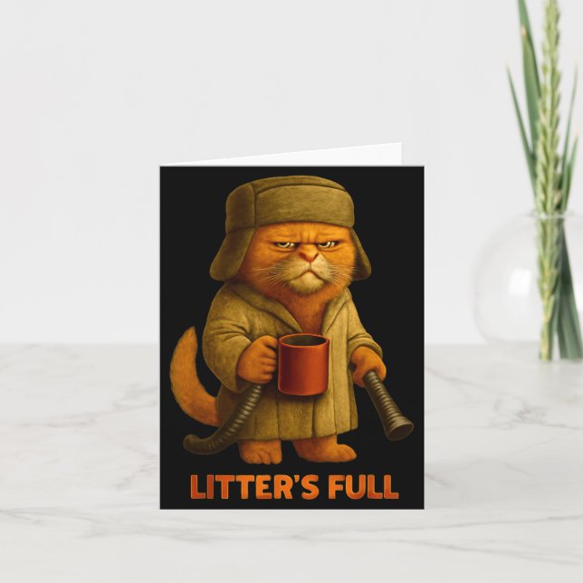 Litter's Full Cat Parodi T-shirt  Kort (Framsida)
