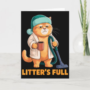 Litter's Full Cat Parodi Tröja _1 Kort