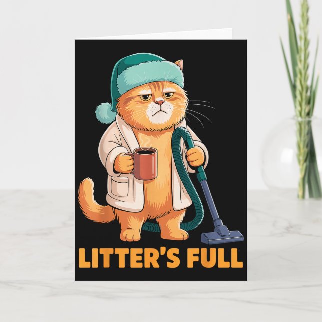 Litter's Full Cat Parodi Tröja _1  Kort (Framsida)