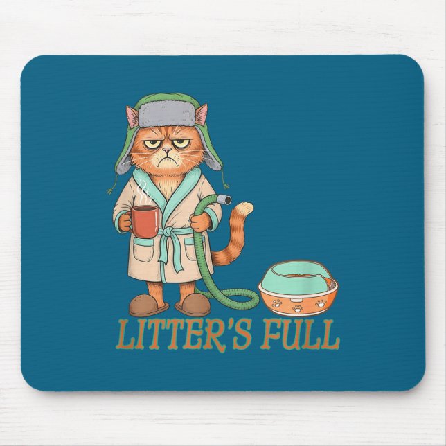 Litters Full Funny Cat Lovers Christmas Funny Gift Musmatta (Framsidan)